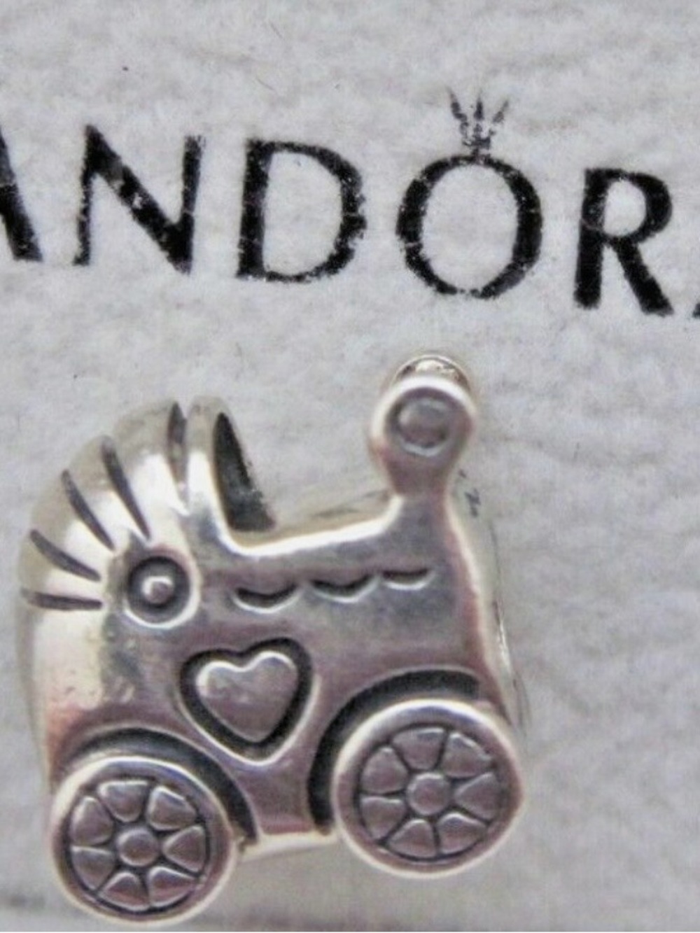 Authentic Pandora Sterling Silver Baby Carriage Charm